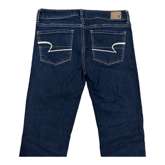 American Eagle Super Skinny Stretch Jeans Women Size 4 (28x26) Dark Blue Denim - Picture 7 of 11